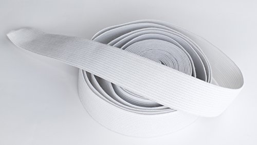 1 metro 60 mm cinta elástica ancha – Cinta de goma para ropa y presupuesto DIY Artesanía personalizados 25 metros, 6 cm de ancho en negro o Weis