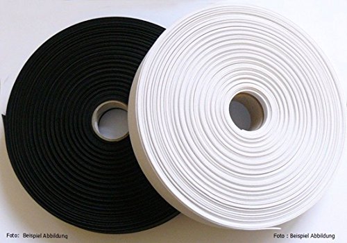1 metro 60 mm cinta elástica ancha – Cinta de goma para ropa y presupuesto DIY Artesanía personalizados 25 metros, 6 cm de ancho en negro o Weis
