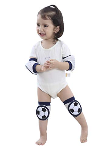 1 par de rodilleras de algodón puro, rodilleras, antideslizantes, ajustables, con diseño de malla transpirable para niños de 2 a 5 años Estilo-1 Talla única