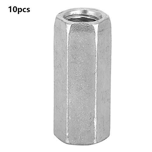 10pcs Tuerca de varilla larga Tuercas de acoplamiento hexagonales Tuerca de manga hexagonal Separador M8 Sujetadores roscados(M8*30)