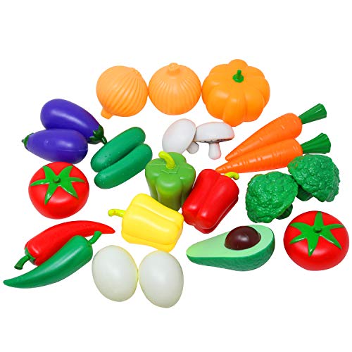 135pcs Corte de Frutas y Alimentos Verduras Pizza Juego de Plástico para Niños 3 Años, Accesorios de Cocina Set de Alimentos de Corte Juguete del Bebé