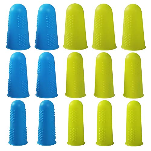 15 Piezas Dedales de Silicona Protectores de Dedos para Costura Tapas de Silicona para Pistola de Pegamento Caliente Costura de Scrapbooking