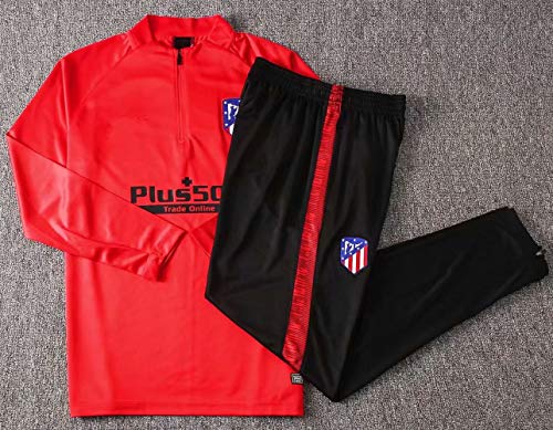 18-19 Atlético de Madrid Manga Larga, Traje de Entrenamiento, Traje de fútbol Informal, Traje, Ropa Deportiva Casual para Hombres @ Photo Color_L