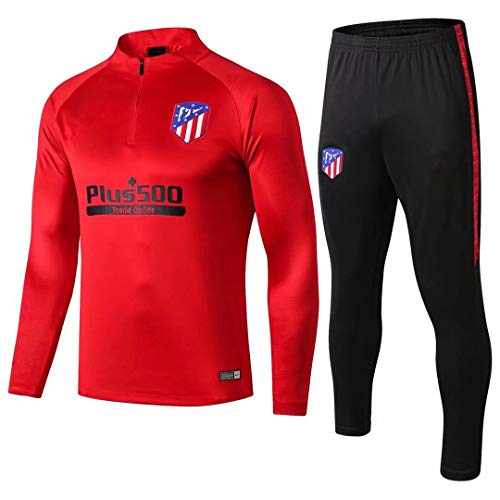 18-19 Atlético de Madrid Manga Larga, Traje de Entrenamiento, Traje de fútbol Informal, Traje, Ropa Deportiva Casual para Hombres @ Photo Color_L