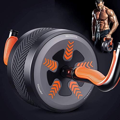 2-en-1 de múltiples funciones de la rueda abdominal, Fitness Ab Roller Wheel, Profesional de Grado y Hogar entrenamiento de la gimnasia abdominal Maquinaria en Abs ejercicio, pesas rusas cuerpo comple