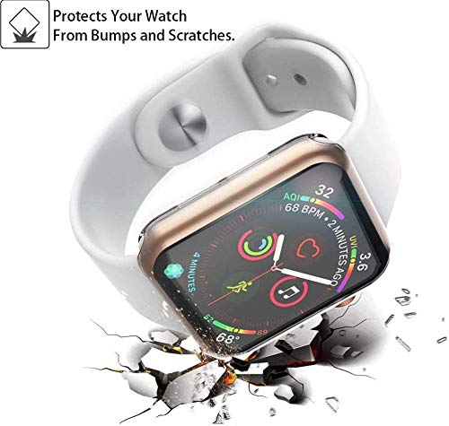 [2 pack] Funda Apple Watch 40mm Series 4/Series 5, Protector Pantalla iWatch 4 case Protección Completo Anti-Rasguños Ultra Transparente Funda Suave TPU, para Nueva Apple Watch Series 4/Series 5 40mm