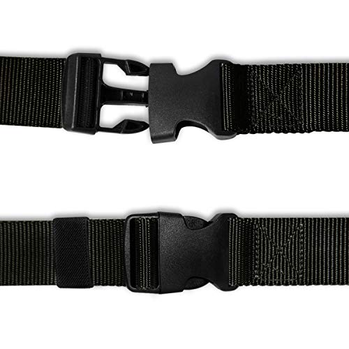 2 Piezas Cinturon Hombre Tactico de Nylon Militar Ajustable con Hebilla Plástica