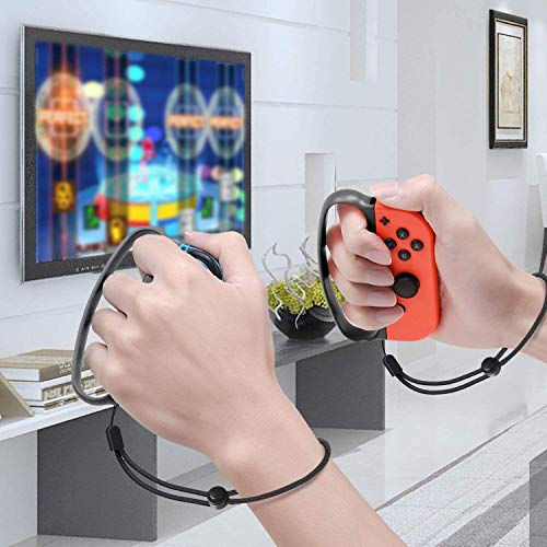 [2 Piezas] Empuñadura de Boxeo Fitness Compatible con Nintendo Switch Fitness Boxing Game, para Nintendo Switch Joy-con Fitness Boxing Game Assit Tool Grip (Negro)