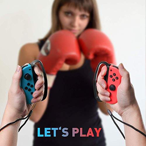 [2 Piezas] Empuñadura de Boxeo Fitness Compatible con Nintendo Switch Fitness Boxing Game, para Nintendo Switch Joy-con Fitness Boxing Game Assit Tool Grip (Negro)