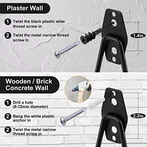 2 Piezas Ganchos de Garaje, Ganchos de almacenamiento de garaje, Gancho Pared Soportes para organizar herramientas eléctricas Colgar Bicicleta Escaleras Herramientas Organizador Almacén Jardín
