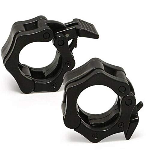 2 Unids/Set 20mm Collares de Abrazadera de Barra de plástico Barra con Mancuernas Hebilla de Bloqueo Negro