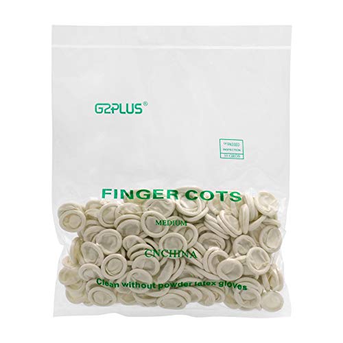 200pcs Cubiertas De Látex,Dedales de látex protegen de la estática,Protegetor Dedo látex,Manga Dedo desechable,para Aplicación Tópica, Arte del Clavo, Reparación Electrónica