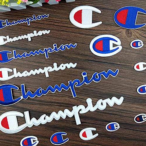 21 parches de campeón en verschiedenen Größen, Stickerei, Kleine Dekoration Super Cool Aufnähen Oder Aufbügeln Abzeichen Stickerei für Sportswear Schuhe Hüte Armbänder Match Kleidung