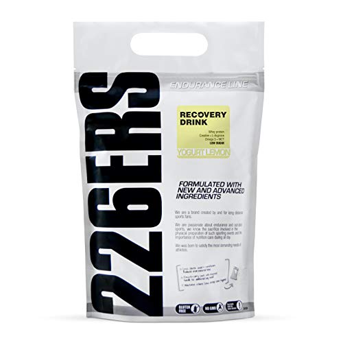 226ERS Recovery Drink, Recuperador Muscular con Proteína, Creatina, Hidratos de Carbono, Triglicéridos y L-Arginina, Yogurt Limón - 1000 gr