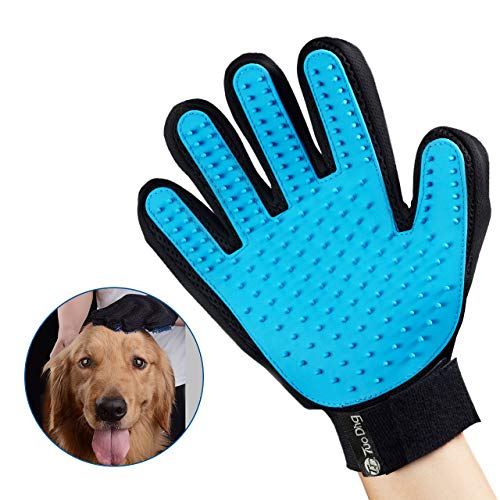 2PCS Guantes Manopla Masaje para Perros mascotas gatos, Retiro del pelo y aparato de masaje, promover la circulación de la sangre, Masaje de mascotas, Guantes para la Eliminación de Pelo Suelto