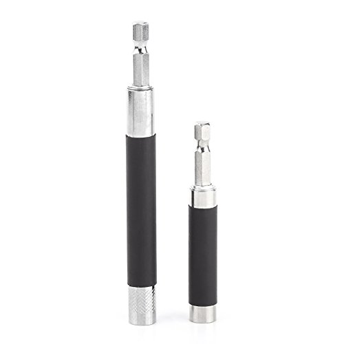 2pcs Soporte de Extensión de Destornillador Hexagonal Adaptador Magnético de Taladro Barra de Conexión de Extensión para Tornillos, Tuercas, Taladro