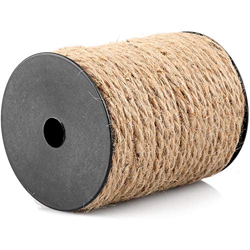 35M Cuerda de Yute Gruesa Cuerda cáñamo 4 mm,Natural Rollo de Cordel Yute para Embalaje,decoración, jardinería