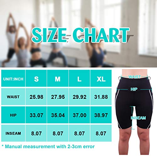 3W GRT Leggings Mujer Fitness, Leggings De Yoga para Mujer, Pantalones De Entrenamiento, Pantalón Corto Deportivo para Mujer Cintura Alta (Negro, L)