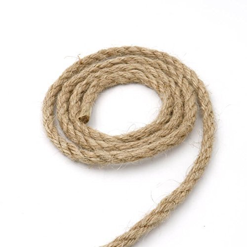 (40m(128ft)) - 100% Natural Hemp Cord Ropes - LUOOV 6mm Thickness and Strong Jute Rope Sash,Camping Rope ,Garden, Boating, Tug of war, Pets,Climbing rope,Multi Purpose Utility Sisal Twine Rope,10m(32ft)-40m(128ft)