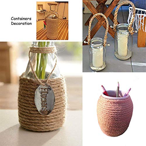 (40m(128ft)) - 100% Natural Hemp Cord Ropes - LUOOV 6mm Thickness and Strong Jute Rope Sash,Camping Rope ,Garden, Boating, Tug of war, Pets,Climbing rope,Multi Purpose Utility Sisal Twine Rope,10m(32ft)-40m(128ft)