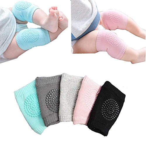 5 pares de rodilleras ajustables elásticas para bebés de 6 a 24 meses