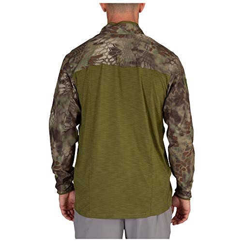 5.11 Tactical Series Rapid Quarter Zip (Kryptek) - Chaleco para Hombre, Hombre, Color Kryptek Mandrake, tamaño XS