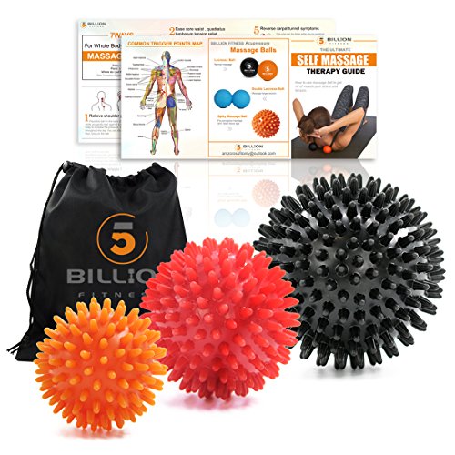 5BILLION Masaje Bolas Spiky Massage Ball - Bola de Lacross & Bola de Estrés - Herramienta de Masaje de Tejido Profundo para Liberación Miofascial, Accupoint Masaje, Accupoint Masaje, Terapia Física