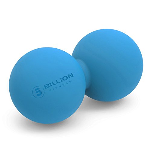 5BILLION Pelota Masaje Double Masaje Ball - Pelota Lacrosse & Balon Fitness para Liberación Miofascial & Masaje Muscular - Herramienta de Masaje de Alta Densidad para Cross Fitness (azul)