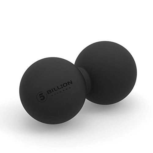 5BILLION Pelota Masaje Double Massage Ball - Pelota Lacrosse&Balon Fitness para Liberación Miofascial & Masaje Muscular - Herramienta de Masaje de Alta Densidad para Cross Fitness (negro)