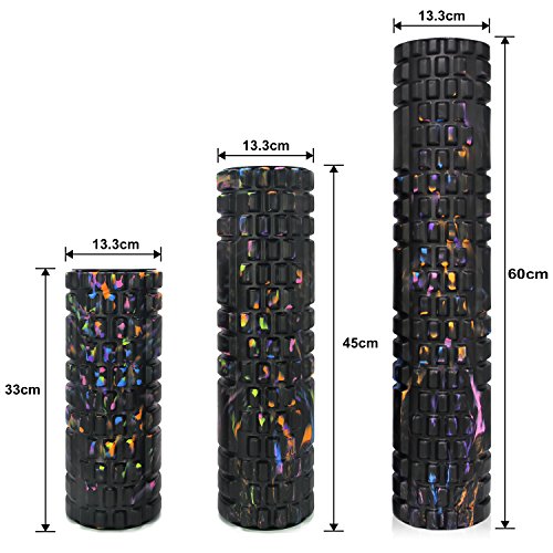 5BILLION Rodillo de Espuma Foam Roller -Galaxia- 45cm de Alta Densidad Rodillo de Ejercicios para la Terapia física - Rodillo de Masaje para la Aptitud de la Cruz - Herramienta de Masaje para Tejido