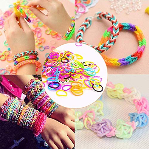 6800 Bandas de Goma DIY Cintas de Telar Kit de Pulseras con Bandas de Telar Pulsera Collar Herramienta de Tejer para Niños Juguete