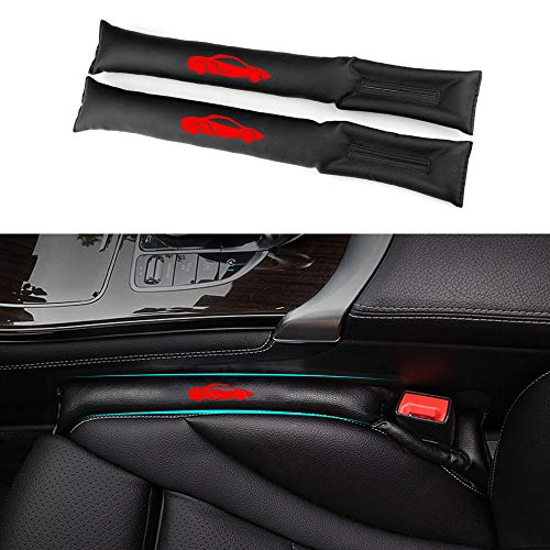 8X-SPEED para Eclipse Cross Relleno Ranura Asiento de Coche Evita Que los artículos se caigan Acolchado del Espaciador de Cojín Automóvil Accesorios 2 Piezas Rojo