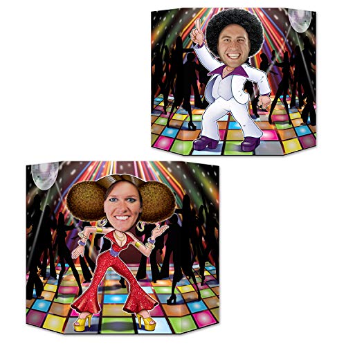 A Beistle Creation 54617 Disco Pareja Foto Prop, papel, Multicolor