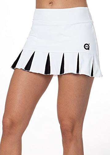 a40grados Sport & Style, Falda Feliz Blanca, Mujer, Tenis y Padel (Paddle) (42 L)