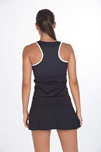 a40grados Sport & Style Trass Camiseta de Tenis, Mujer, Negro, 42 L