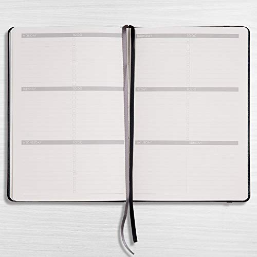 A5 Agenda/Planner - Académico Planificador Semanal, Mensual y Anual sin Fecha con To-Do List. Papel Grueso Para Lograr sus Objetivos, 5.75"x 8.25", Bolsillo Trasero con 48 Páginas de Notas