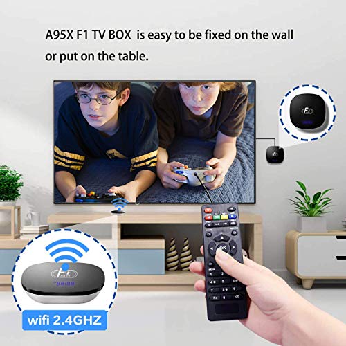 A95X F1 Android 8.1 TV Box 1GB RAM 8GB ROM Amlogic S905W Quad-Core Cortex-A53 CPU Supports 2.4GHz WiFi 3D 4K HDMI 2.0 100M LAN Ethernet