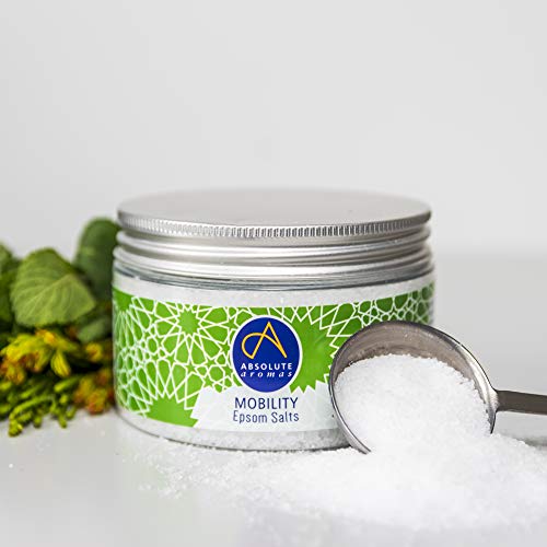 Absolute Aromas Set de Sales de Epsom 5 x 300g Destress, Detox, Lavender, Mobility y Relaxation - Sulfato de Magnesio Infundido con Aceites Esenciales 100% Puros