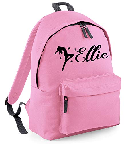 Absolutely Top Girls - Mochila de Gimnasia con Purpurina Personalizable Dancer Pink/White Print 38 x 28 x 19cm