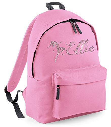 Absolutely Top Girls - Mochila de Gimnasia con Purpurina Personalizable Dancer Pink/White Print 38 x 28 x 19cm