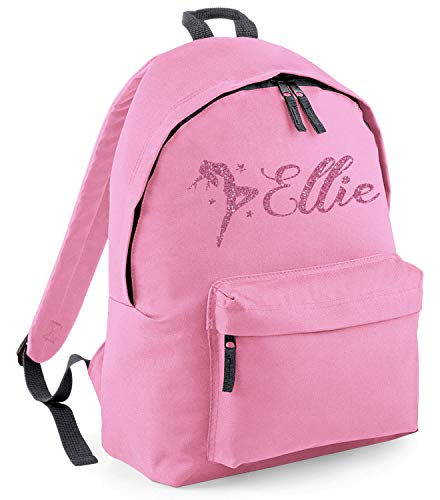 Absolutely Top Girls - Mochila de Gimnasia con Purpurina Personalizable Dancer Pink/White Print 38 x 28 x 19cm