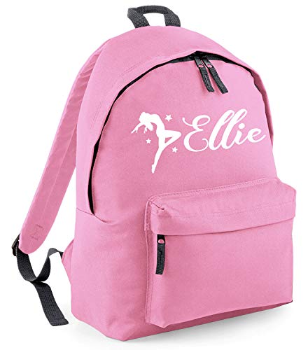 Absolutely Top Girls - Mochila de Gimnasia con Purpurina Personalizable Dancer Pink/White Print 38 x 28 x 19cm