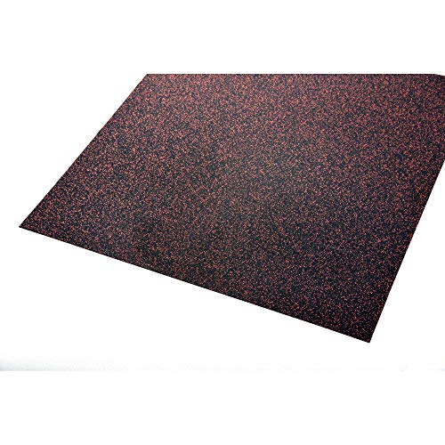 acerto 40409 Colchoneta para aparatos de Fitness * Colchoneta 60x125cm (4mm) * roja * Protección Robusta del Suelo * Antideslizante e insonorizante - Colchoneta de protección del Suelo