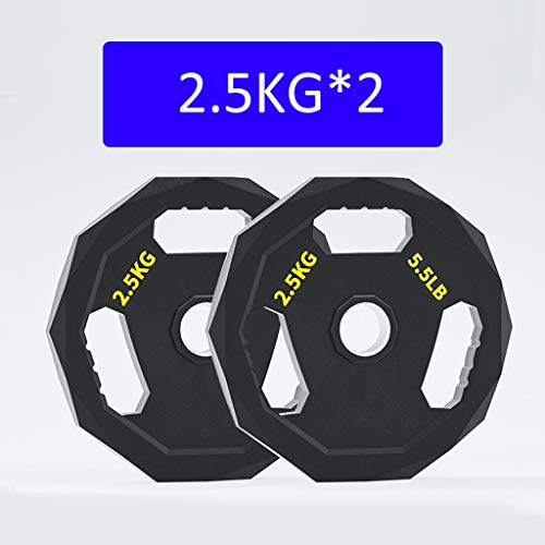 Acher Placas de Peso Olímpicos de Conjunto PEV Material de fundición de Acero sólido Agarre Placas Pesas Disco Pieza for la Fuerza de construcción Equipo de Pesas Barbell (Color : 5kg/11lb)