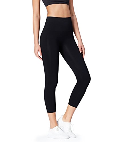 Activewear - Mallas de Deporte sin Costuras Mujer , Negro (Black), XX-Small