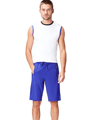 Activewear Pantalones Cortos Deportivos Hombre, Azul (Cobalt Blue), L