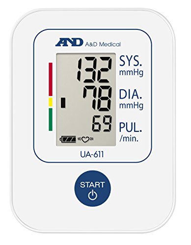 A&D UA-611 Tensiómetro de brazo digital, lecturas de presión arterial rápidas, cómodas y precisas, validado clínicamente