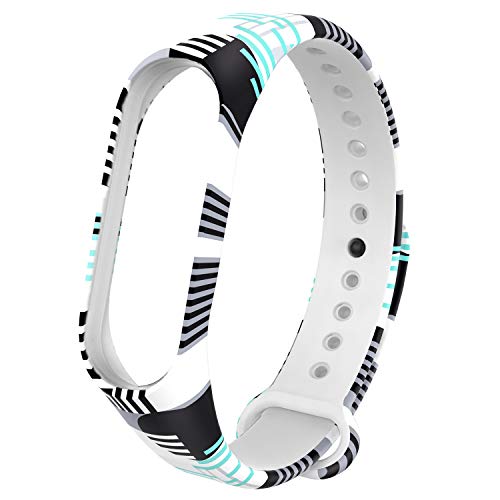 Adepoy Correa para Xiaomi Mi Band 3 / Mi Band 4, Coloridos Impermeable Reemplazo Correas Reloj Silicona Correa para Xiaomi Mi Band 3/4 Pulsera Silicona Band