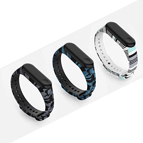 Adepoy Correa para Xiaomi Mi Band 3 / Mi Band 4, Coloridos Impermeable Reemplazo Correas Reloj Silicona Correa para Xiaomi Mi Band 3/4 Pulsera Silicona Band