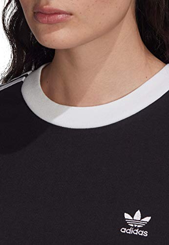 adidas 3 STR LS Camiseta de Manga Larga, Mujer, Negro (Black/White), 40